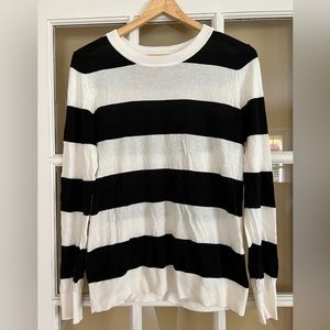 Banana Republic Black and White Stripe Forever Sweater